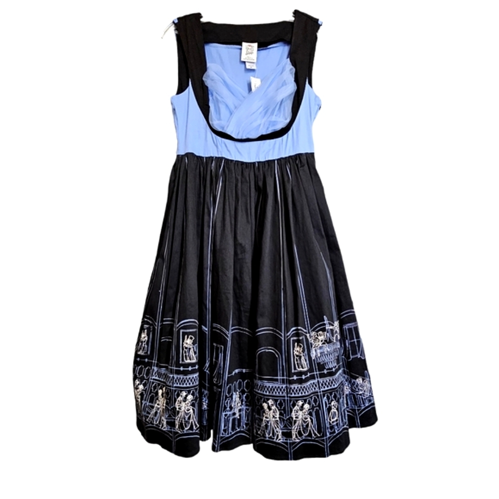 NWT Disneys Haunted Mansion Her Universe The Dress Shop Blue/Black Dress - Picture 3 of 16